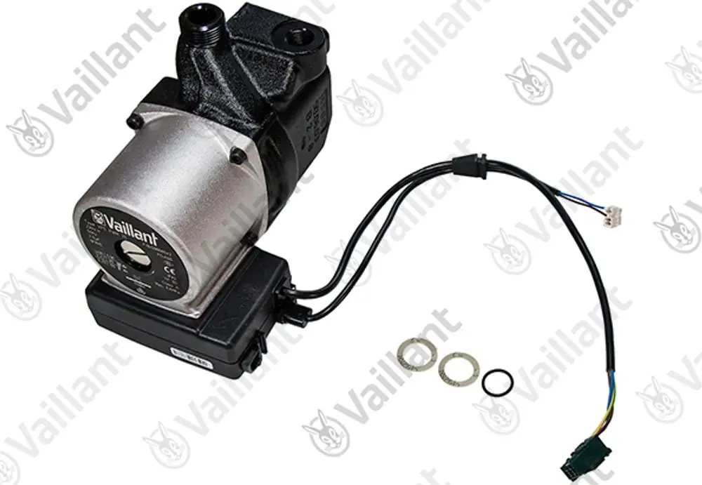Vaillant Pumpe mit Motor und Anschlusskabel, dazugehörige Dichtungen. Produkt zur Heizungstechnik, ideal für Anwendungsbereiche in der Heizungsinstallation.